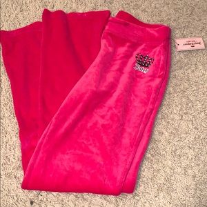 Hot pink kids large fleece pants